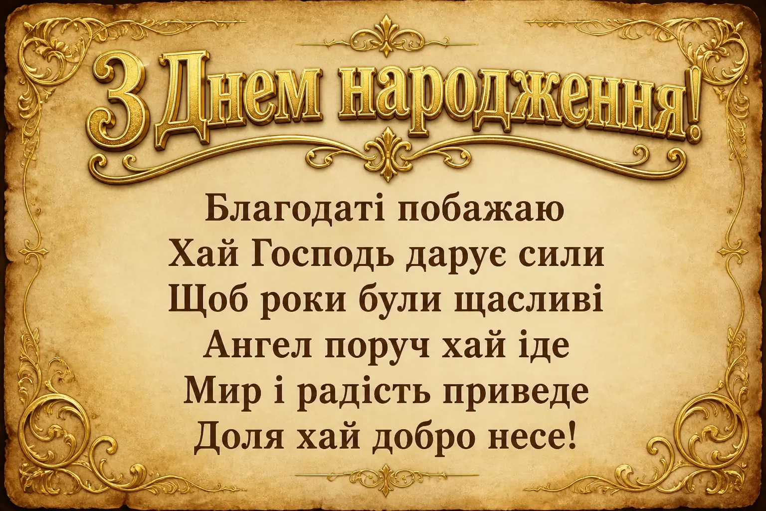 зворушливе привітання з днем народження божого благословення