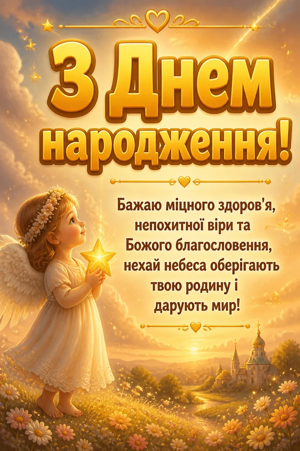 зворушливе привітання з днем народження божого благословення