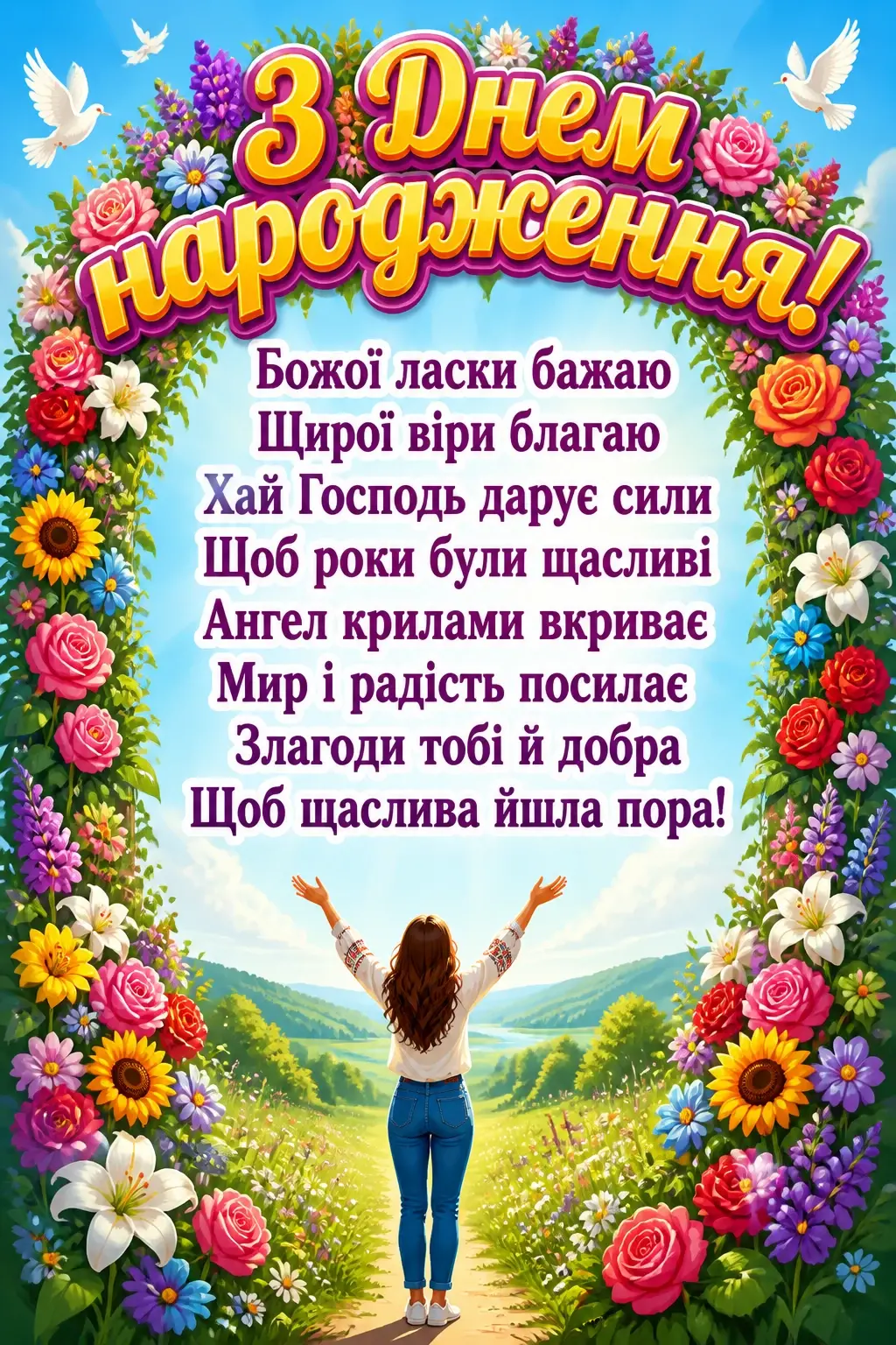 зворушливе привітання з днем народження божого благословення
