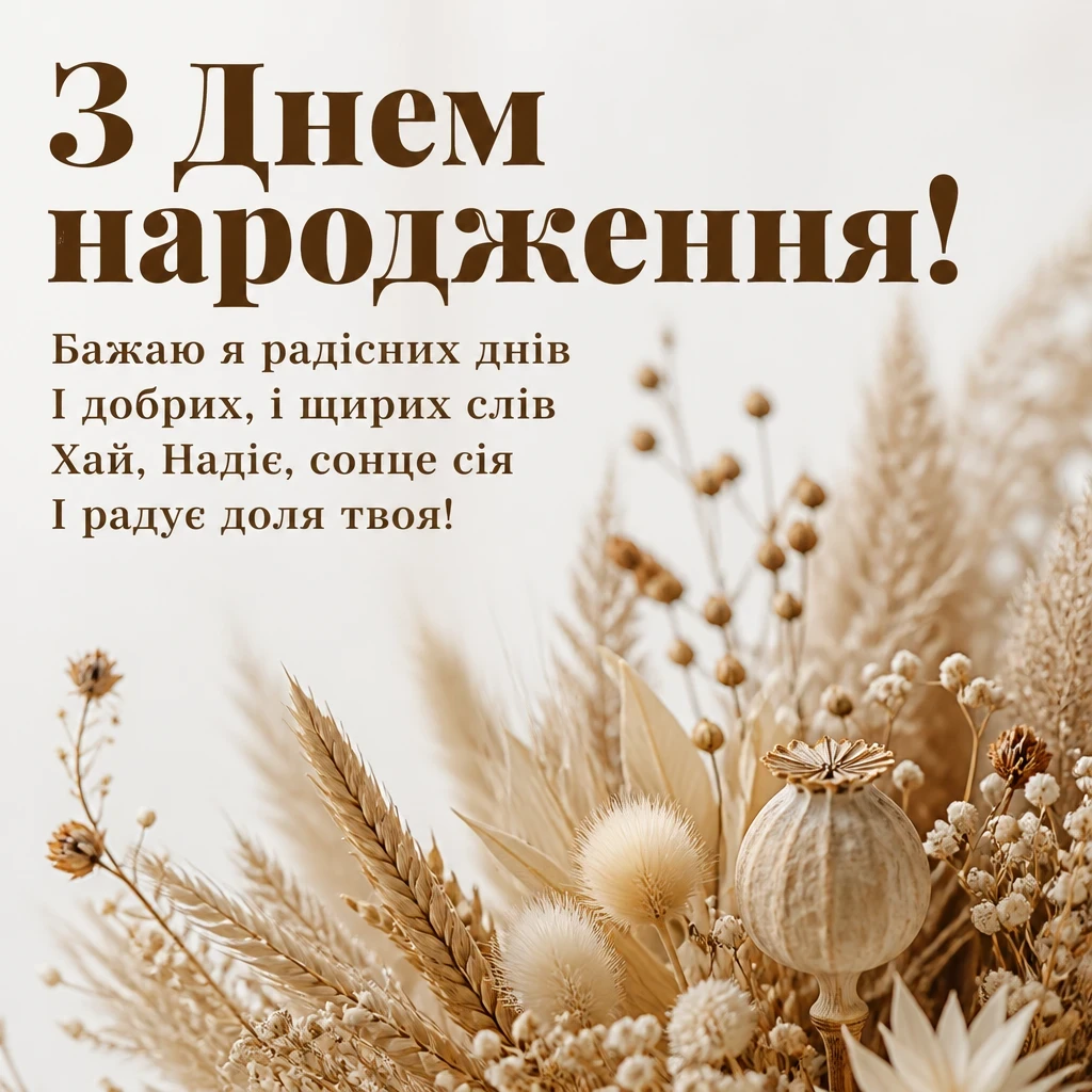 з днем народження надія з днем народження надія