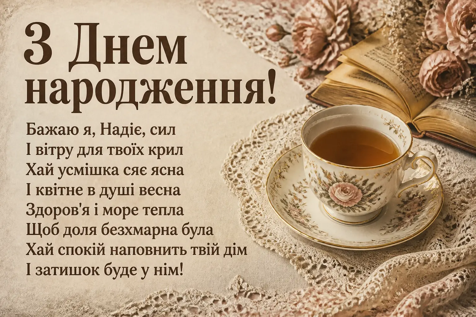 з днем народження надія з днем народження надія