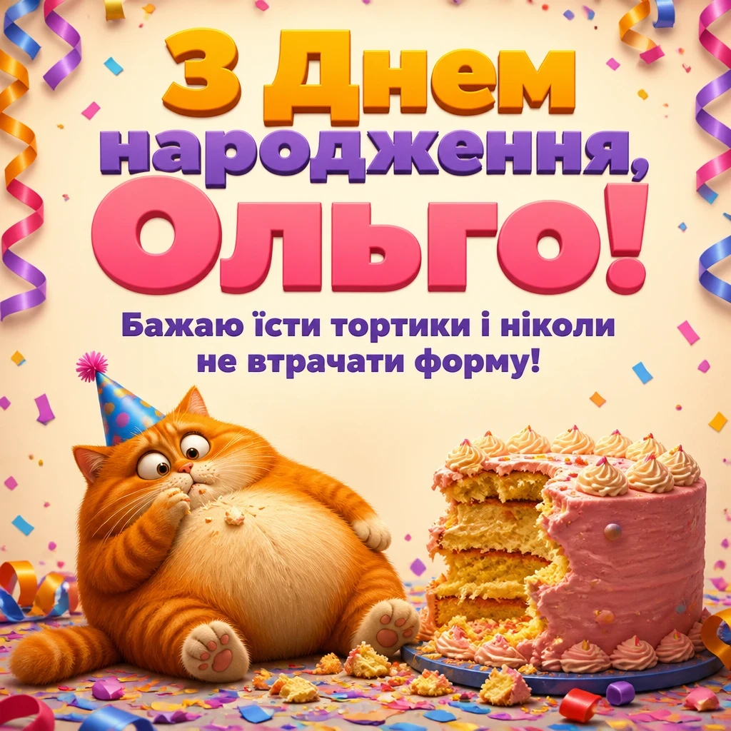 з днем народження ольга