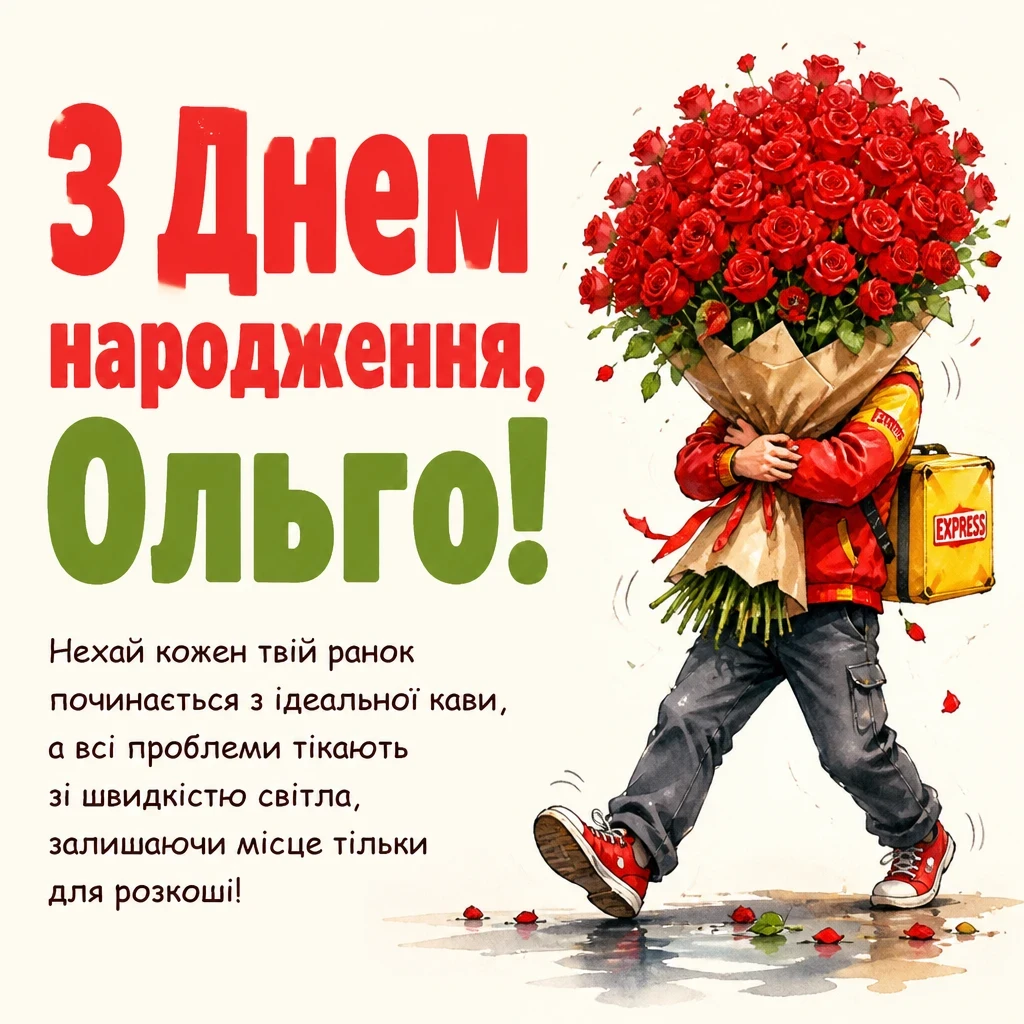 з днем народження ольга