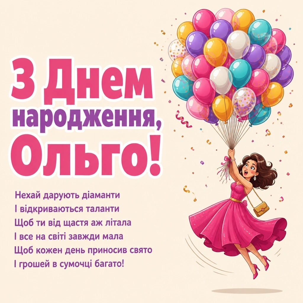 з днем народження ольга