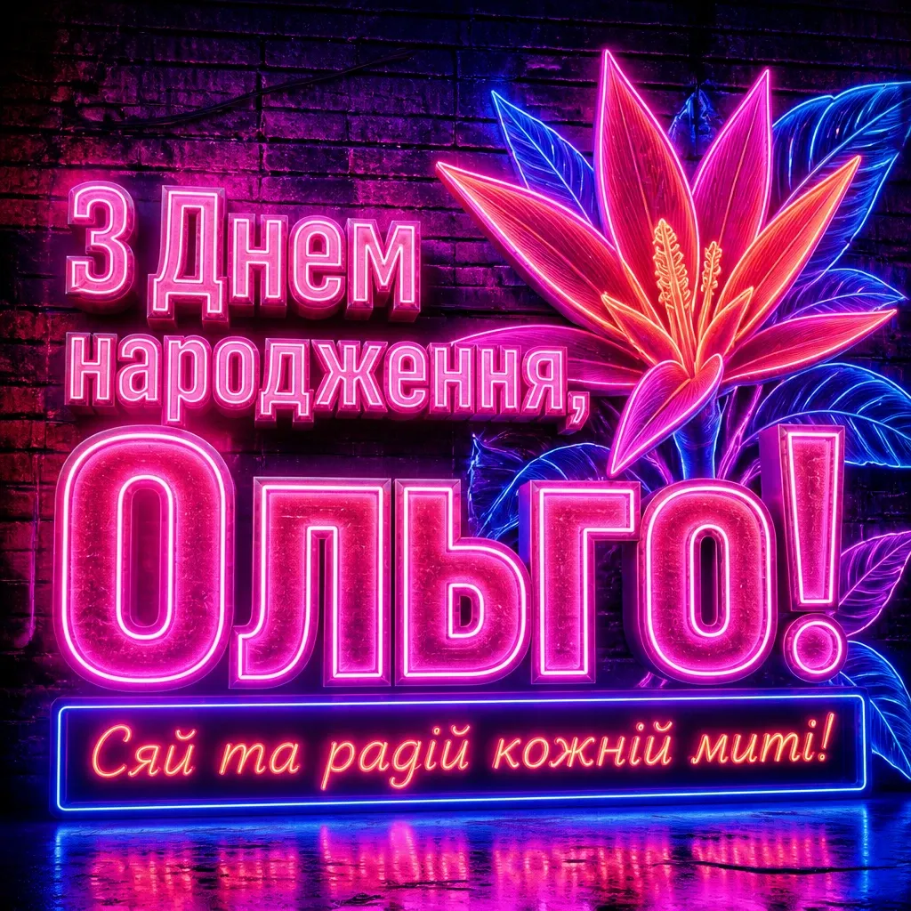 з днем народження ольга