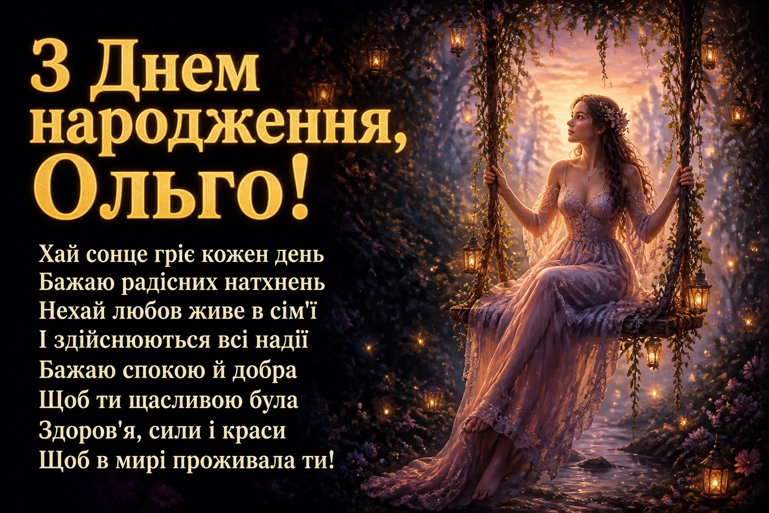 з днем народження ольга