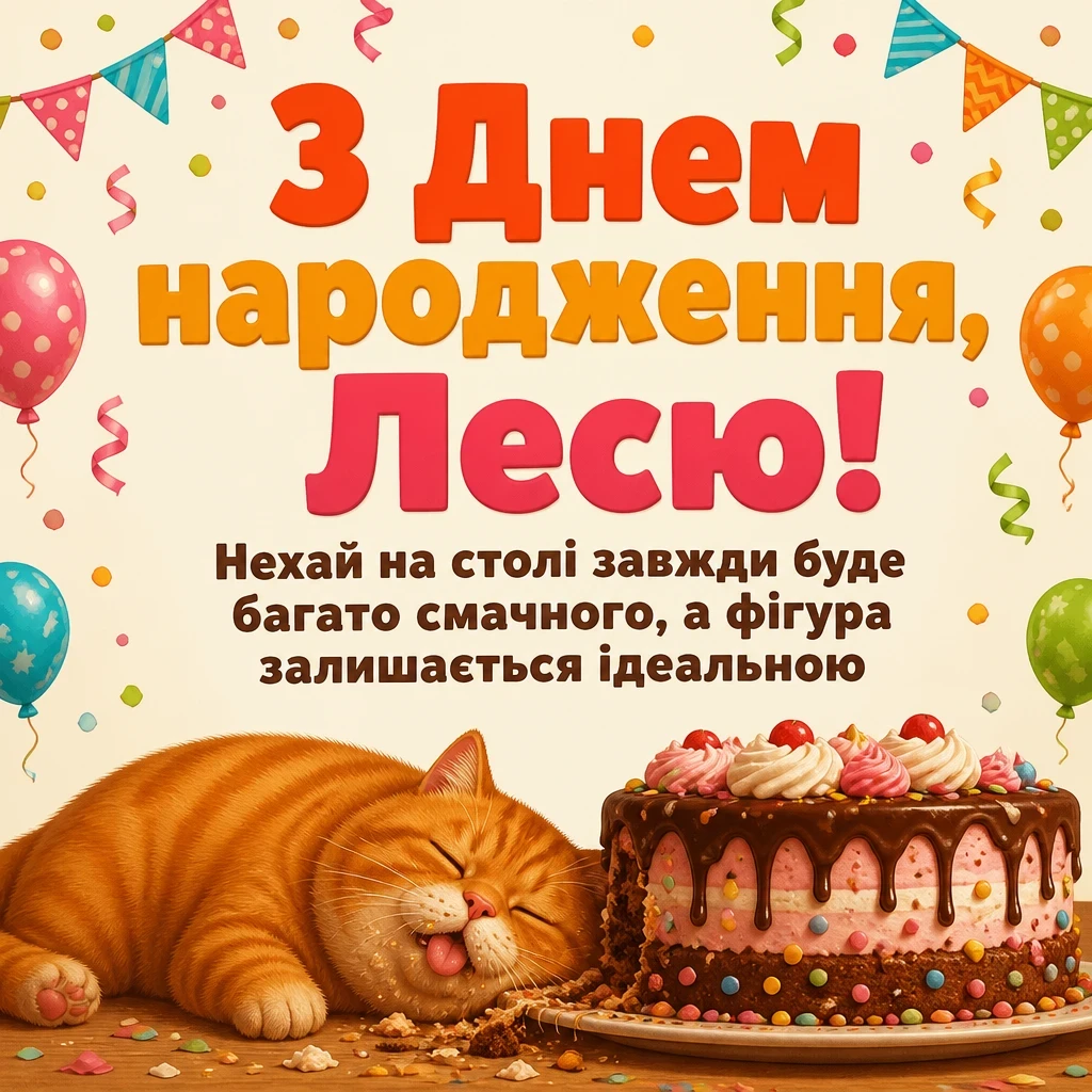 з днем народження леся