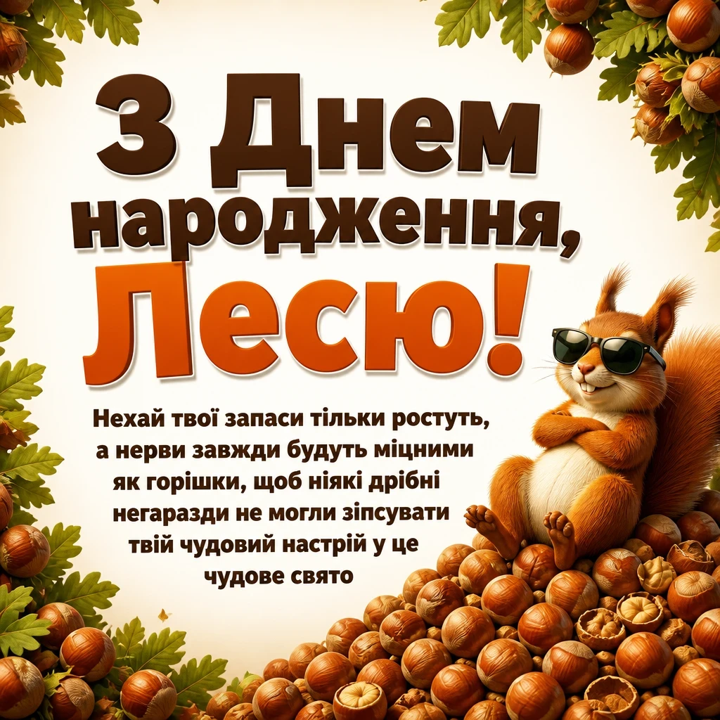 з днем народження леся