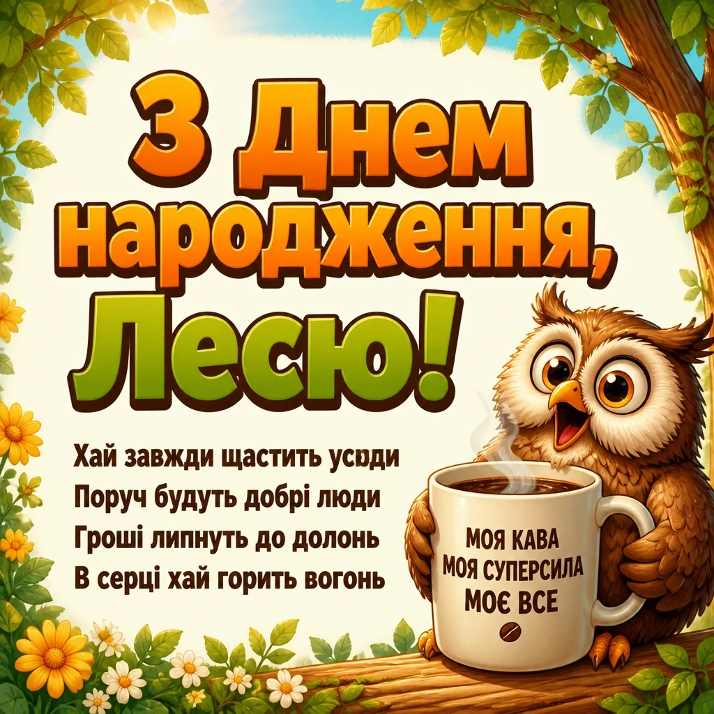 з днем народження леся