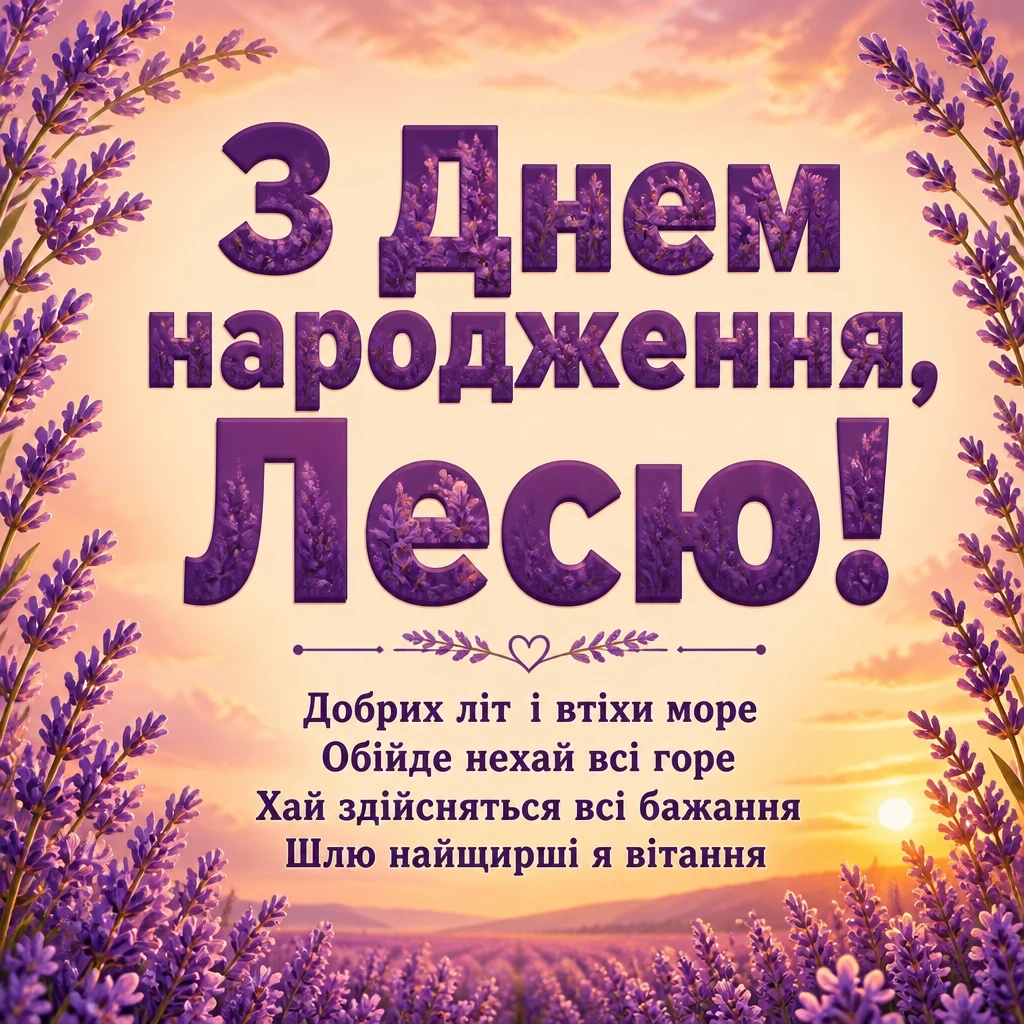 з днем народження леся