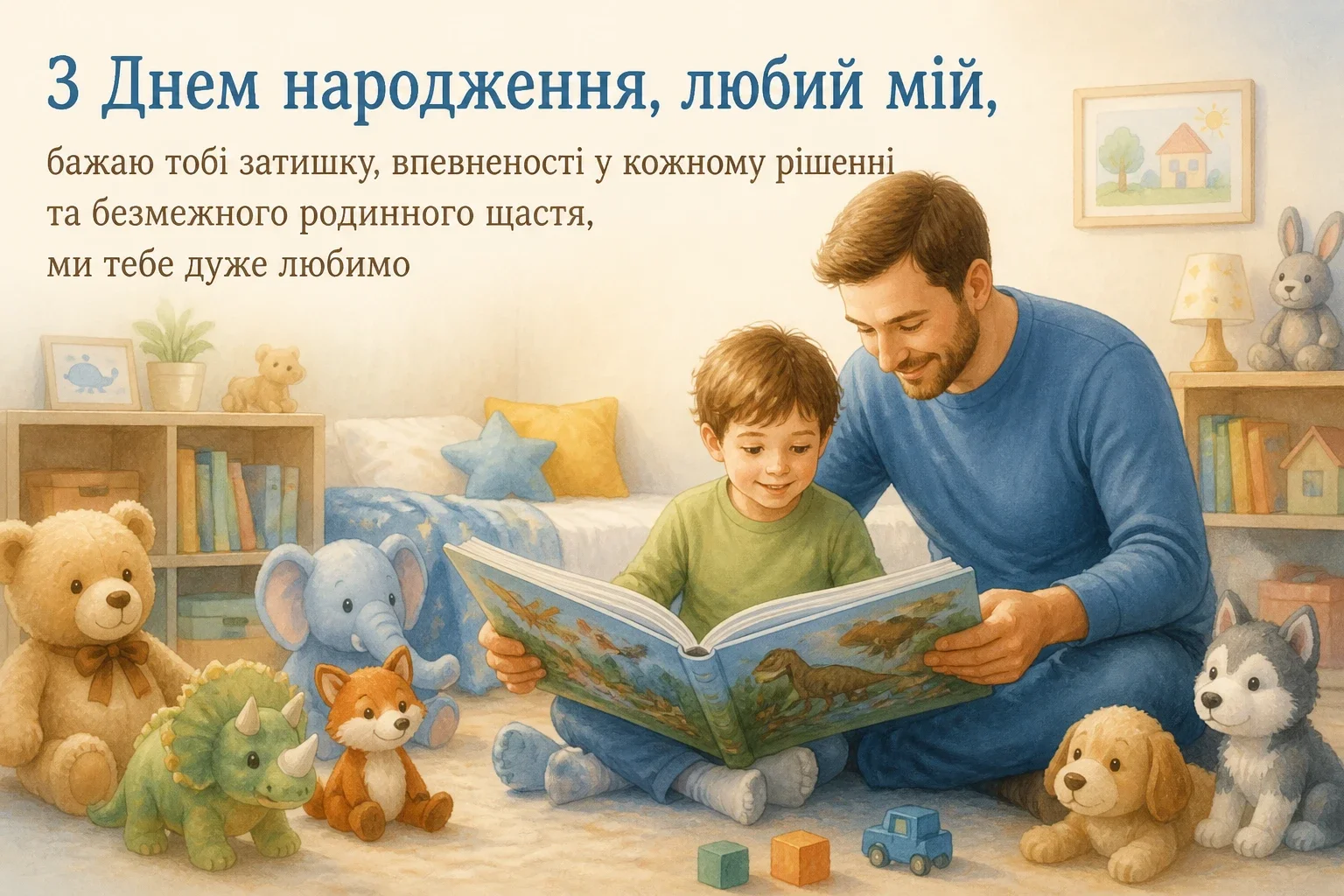 привітання з днем народження коханого чоловіка і тата