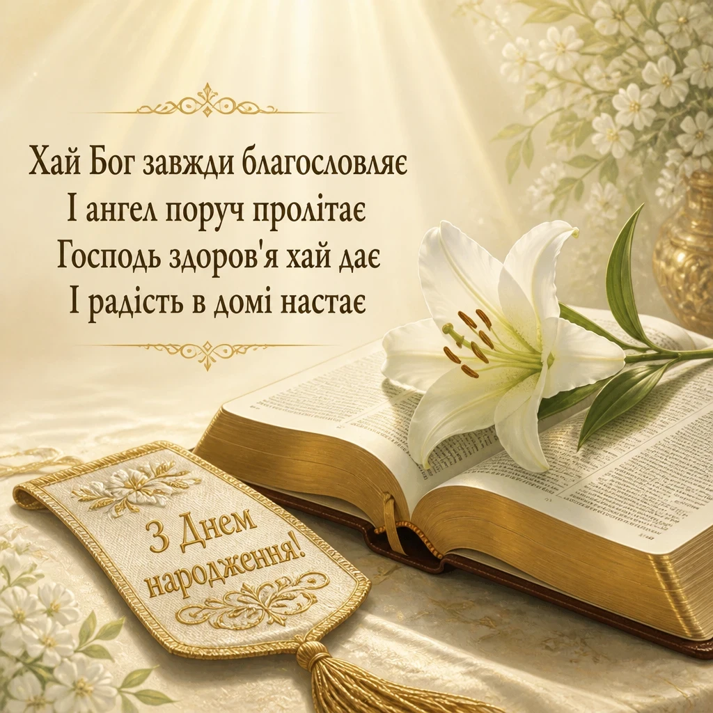 короткі християнські привітання з днем народження