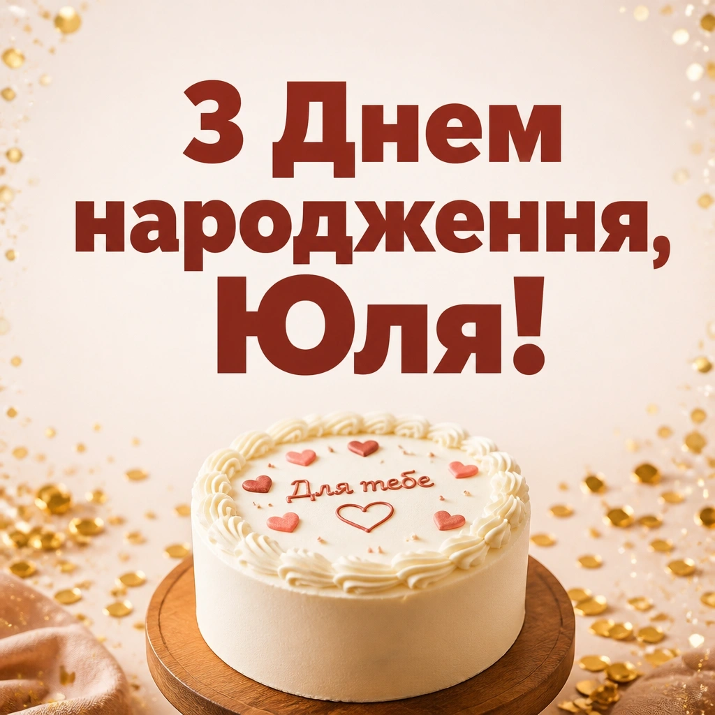 юлічка з днем народження юля українською