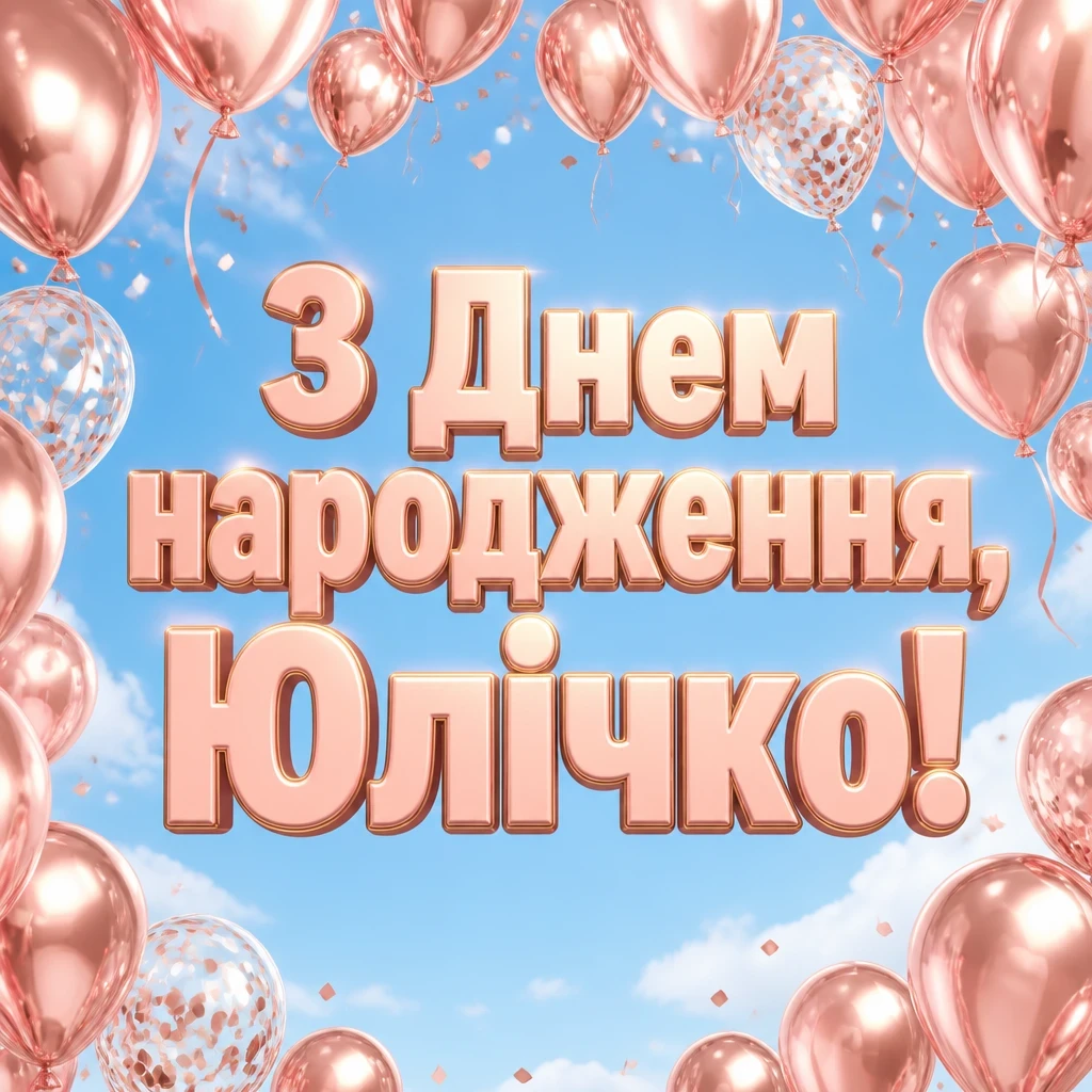 юлічка з днем народження юля українською