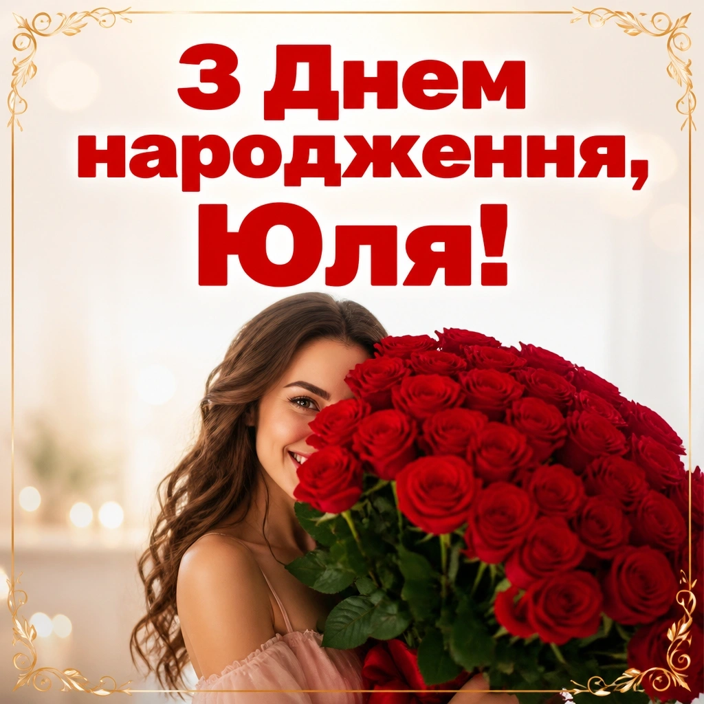 юлічка з днем народження юля українською