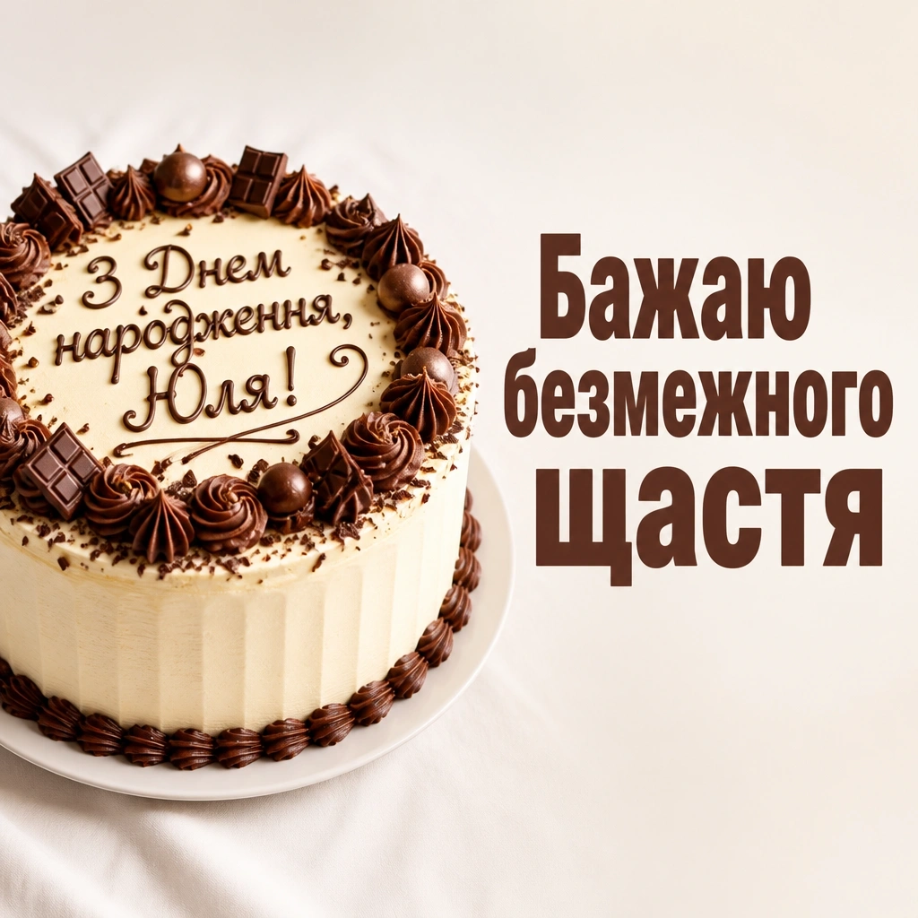 юлічка з днем народження юля українською