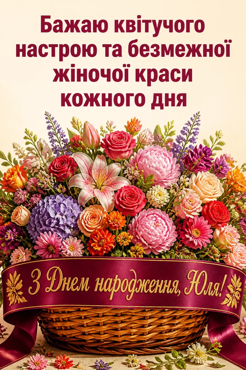 юлічка з днем народження юля українською