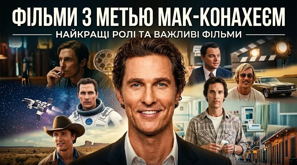 Фільми з Метью Мак-Конахеєм: повний список для перегляду