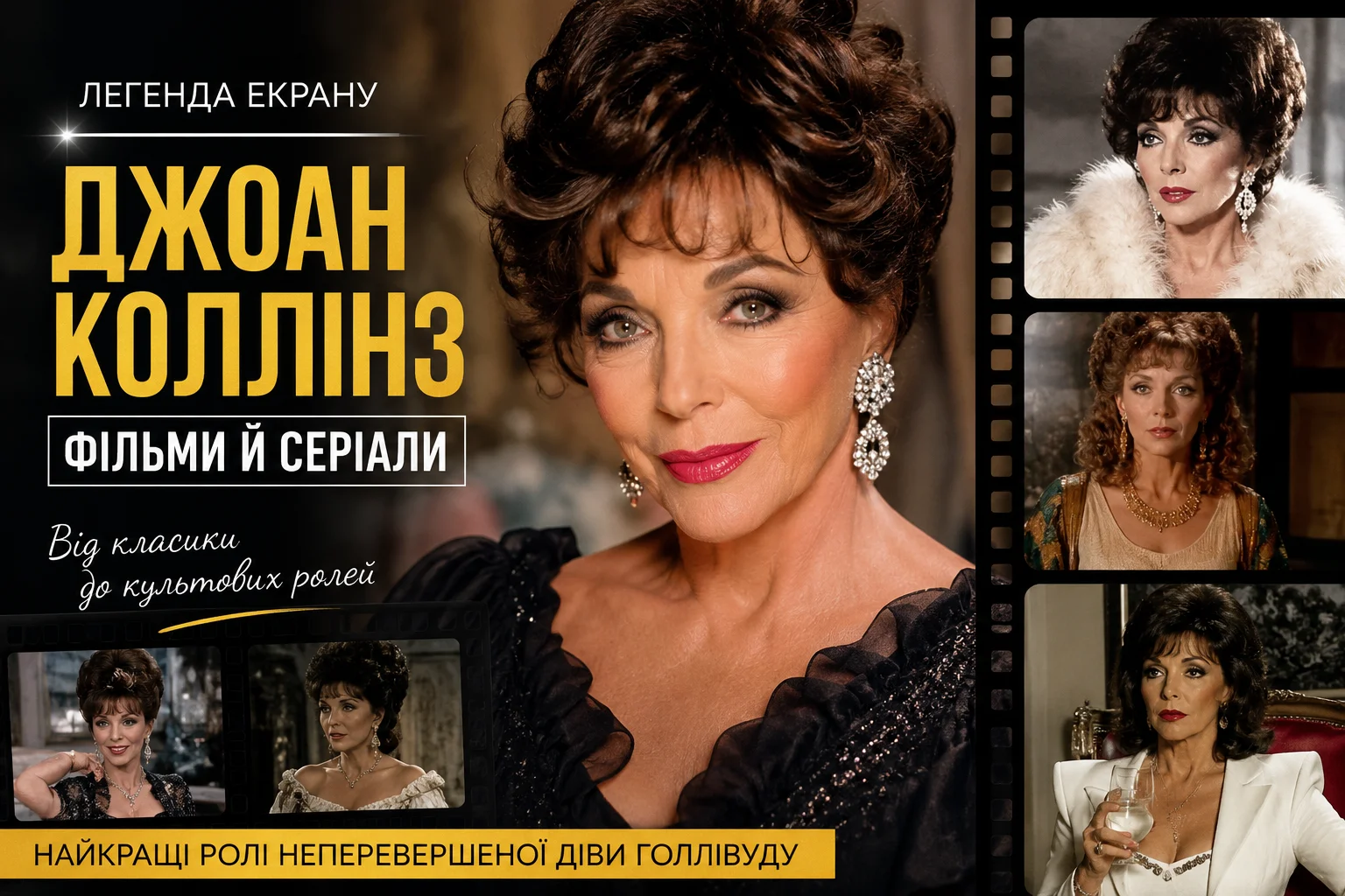 Класика кіно: Джоан Коллінз у фільмах і серіалах